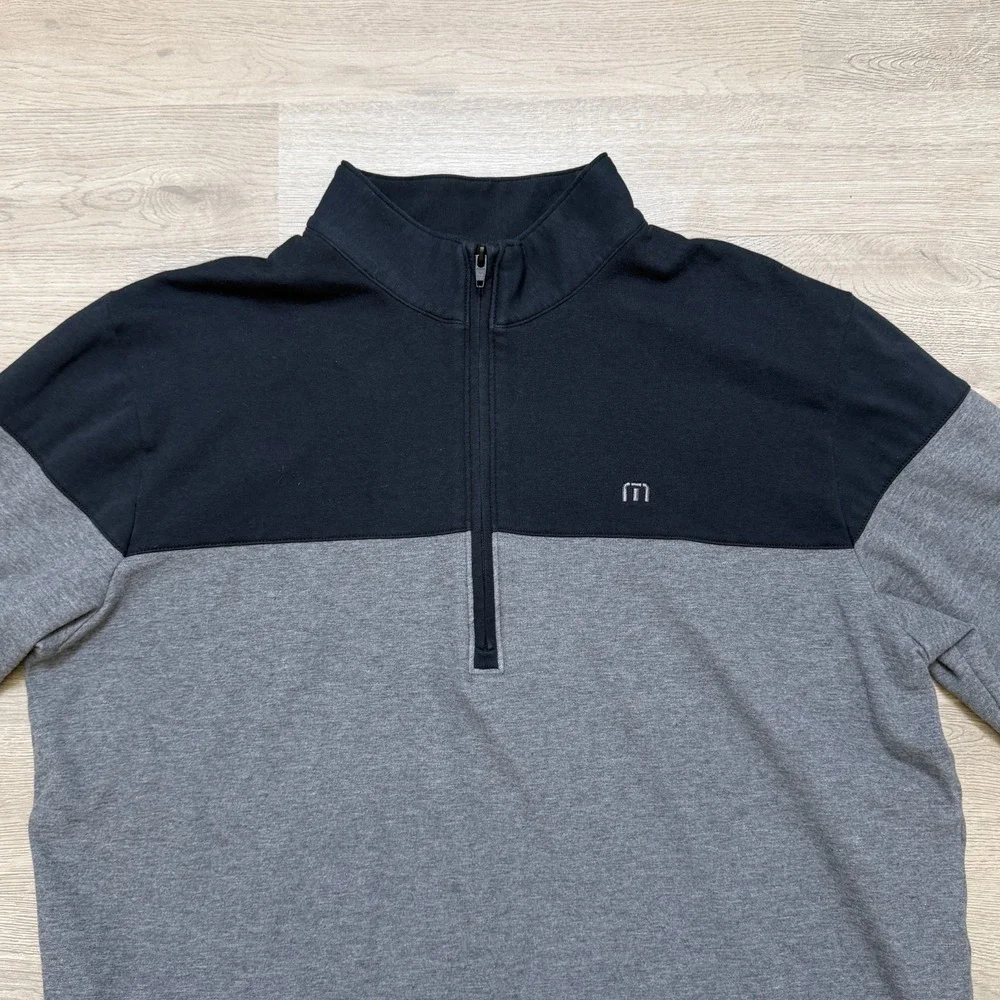 TravisMathew 1/4 Zip Pullover Mens Large Golf Fleece Lightweight Sweater - Picture 2 of 10
